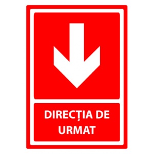 Indicator Semn de directie de urmat sageata in jos, Sticker autocolant