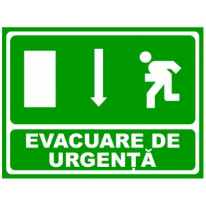 Indicator Semn de evacuare de urgenta, Sticker autocolant