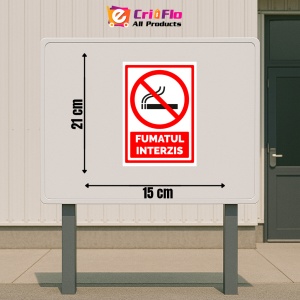 Indicator Semn de fumatul interzis, Sticker autocolant - Img 2