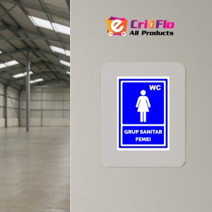 Indicator Semn de grup sanitar femei, Sticker autocolant - Img 4