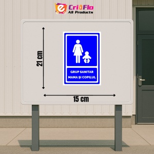 Indicator Semn de grup sanitar mama si copil, Sticker autocolant - Img 2