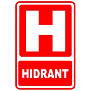 Indicator Semn de hidrant, Sticker autocolant