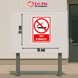 Indicator Semn de interzicere nu fumati, Sticker autocolant - Img 2