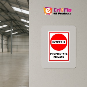 Indicator Semn de interzis proprietate privata, Sticker autocolant - Img 4