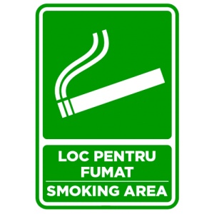 Indicator Semn de loc pentru fumat smoking area, Sticker autocolant