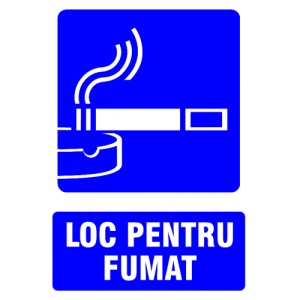Indicator Semn de loc pentru fumat, Sticker autocolant