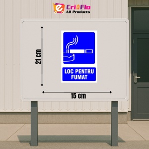 Indicator Semn de loc pentru fumat, Sticker autocolant - Img 2