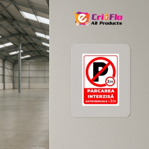 Indicator Semn de parcarea interzisa pentru autovehicule de 3,5 tone, Sticker autocolant - Img 4