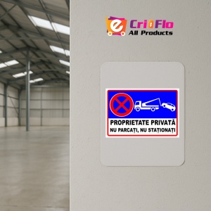 Indicator Semn de proprietate privata nu parcati si nu stationati, Sticker autocolant - Img 4