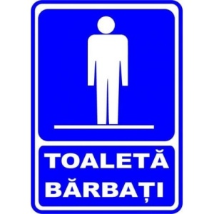 Indicator Semn de toaleta barbati, Sticker autocolant