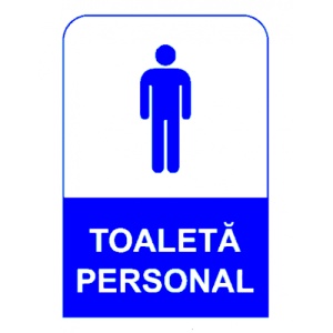 Indicator Semn de toaleta personal pentru barbati, Sticker autocolant