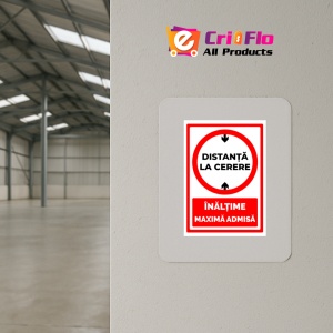 Indicator Semn distanta la cerere cu inaltime maxima admisa, Sticker autocolant - Img 4