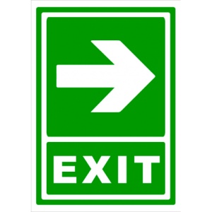 Indicator Semn exit spre directie in dreapta, Sticker autocolant