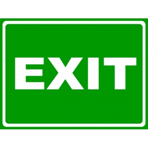 Indicator Semn exit, Sticker autocolant