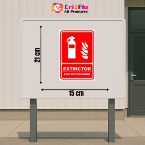 Indicator Semn extinctor fire extinguisher, Sticker autocolant - Img 2