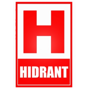 Indicator SEMN hidrant, Sticker autocolant