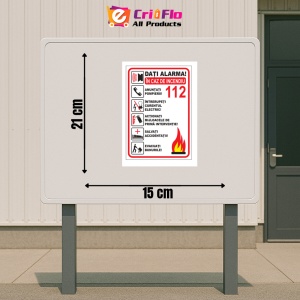 Indicator Semn in caz de incendiu, Sticker autocolant - Img 2