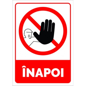 Indicator Semn inapoi, Sticker autocolant
