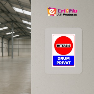 Indicator Semn interzis drum privat, Sticker autocolant - Img 4