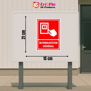 Indicator Semn intrerupator general, Sticker autocolant - Img 2