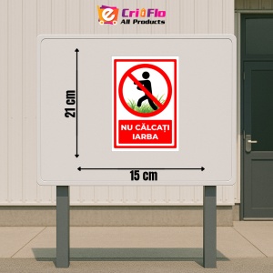 Indicator Semn nu calcati pe iarba, Sticker autocolant - Img 2