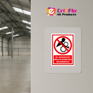 Indicator Semn nu introduceti mana in interiorul mecanismului, Sticker autocolant - Img 4