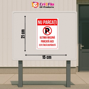 Indicator Semn nu parcati ultima masina parcata aici este inca disparuta, Sticker autocolant - Img 2