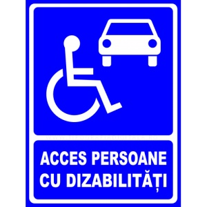 Indicator Semn pentru acces cu dizabilitati, Sticker autocolant