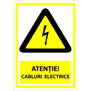 Indicator Semn pentru cabluri electrice, Sticker autocolant