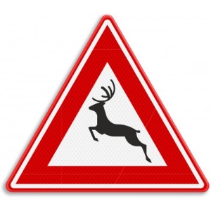 Indicator Semn pentru caprioare, Sticker autocolant
