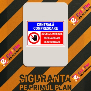 Indicator Semn pentru centrala compresoare, Sticker autocolant - Img 3