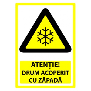 Indicator Semn pentru drum acoperit cu zapada, Sticker autocolant