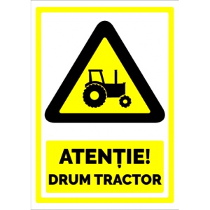 Indicator Semn pentru drum tractor, Sticker autocolant