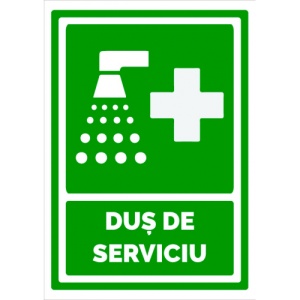 Indicator Semn pentru dus de serviciu, Sticker autocolant