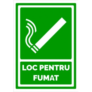 Indicator Semn pentru fumatul permis, Sticker autocolant