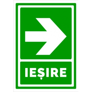 Indicator Semn pentru iesire cu sageata in dreapta, Sticker autocolant