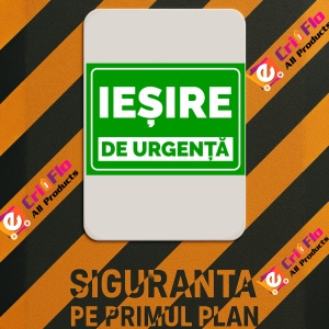 Indicator Semn pentru iesire de urgenta, Sticker autocolant - Img 3