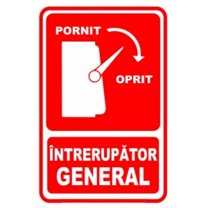 Indicator Semn pentru intrerupator inchis si deschis, Sticker autocolant