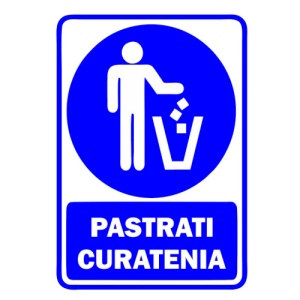 Indicator Semn pentru loc pastrati curatenia, Sticker autocolant