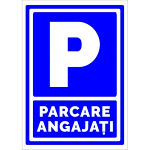 Indicator Semn pentru parcare angajati, Sticker autocolant