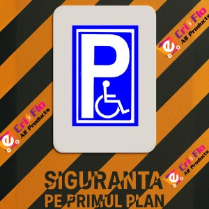 Indicator Semn pentru parcare cu scaun rutiere, Sticker autocolant - Img 3
