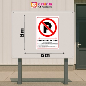 Indicator Semn pentru parcare interzisa drum de acces, Sticker autocolant - Img 2