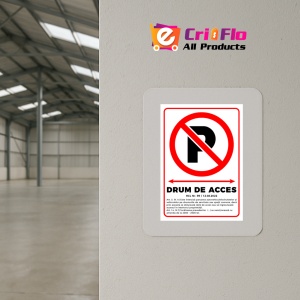 Indicator Semn pentru parcare interzisa drum de acces, Sticker autocolant - Img 4