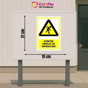 Indicator Semn pentru pericol de impiedicare, Sticker autocolant - Img 2
