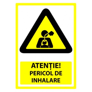 Indicator Semn pentru pericol de inhalare, Sticker autocolant