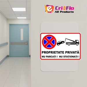 Indicator Semn pentru proprietate privata nu parcati si nu stationati, Sticker autocolant - Img 5