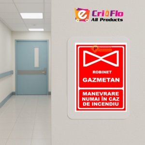 Indicator Semn pentru robinet gaz metan, Sticker autocolant - Img 5