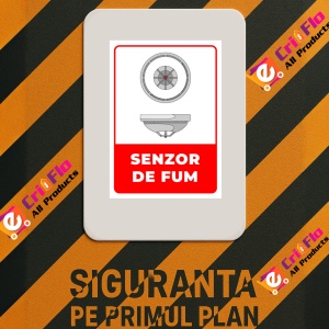 Indicator Semn pentru senzor de fum, Sticker autocolant - Img 3
