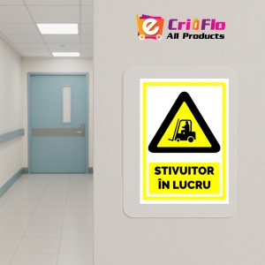 Indicator Semn pentru stivuitor in lucru, Sticker autocolant - Img 5