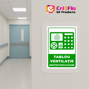 Indicator Semn pentru tablou ventilatie, Sticker autocolant - Img 5